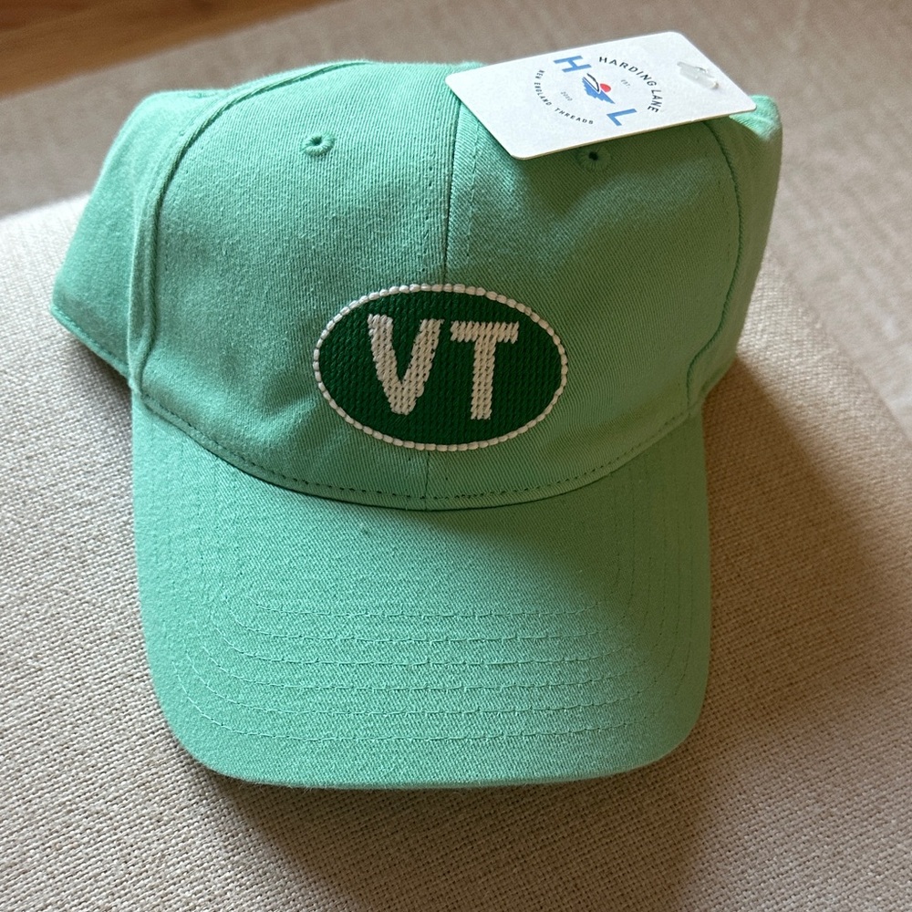 Kids youth Harding lane Vermont needlepoint hat